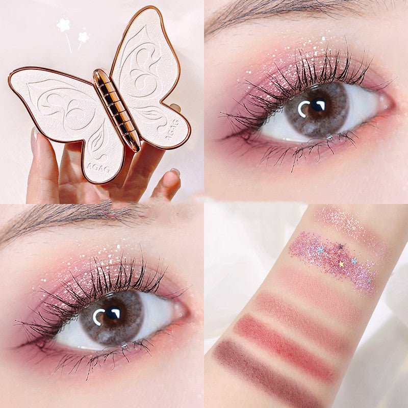 Butterfly Eye Shadow,Glitter Matte Makeup Plate