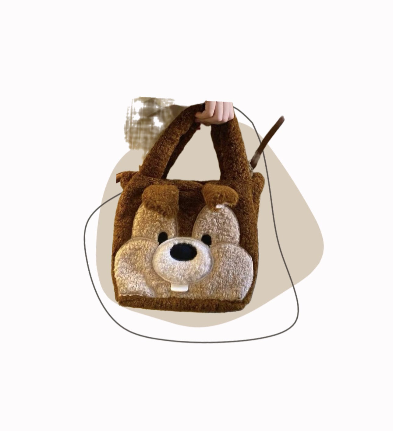 Winter Bags Flower Chestnut Squirrel Plush Handbag For Women