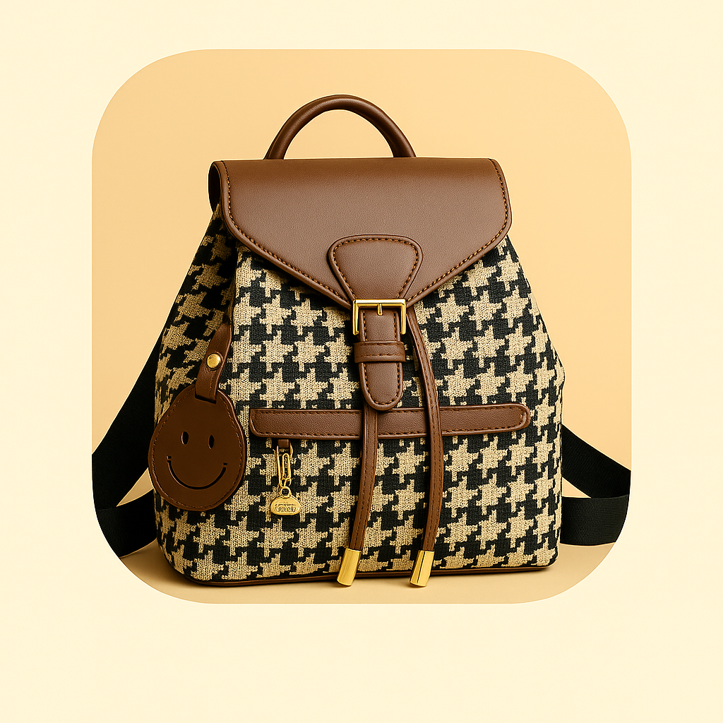 houndstooth backpack
