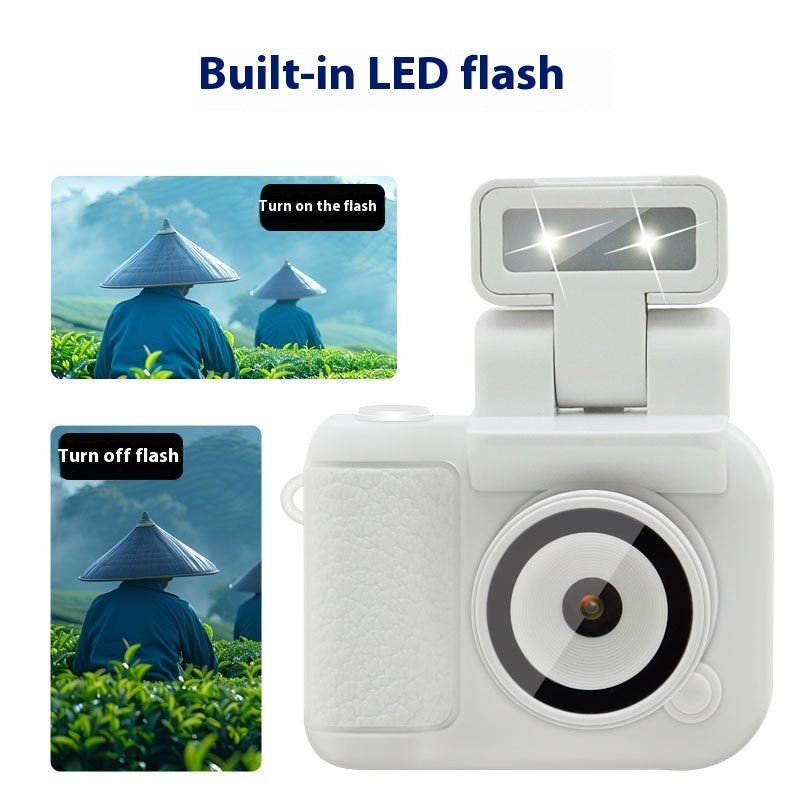 Retro Mini Children's Digital Camera Strap Flash Light