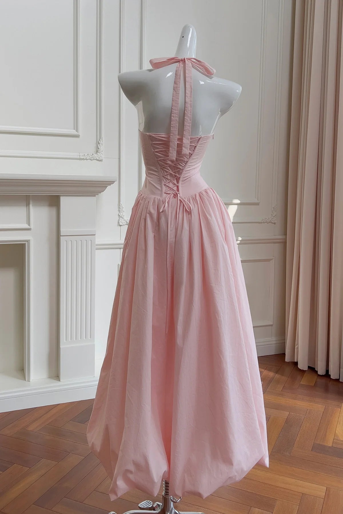 Backless Sleeveless Waist Slit French Dress