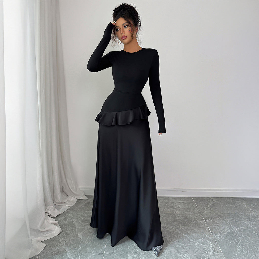 European And American Elegant Advanced Long Sleeve Lace