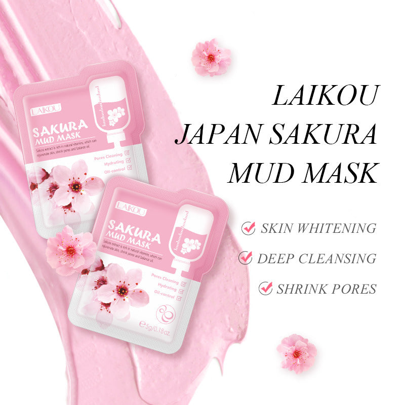 Cherry Blossom Mud Mask Trial Pack Moisturizing Moisturizing Cleansing Mask Skin Care Products Wholesale