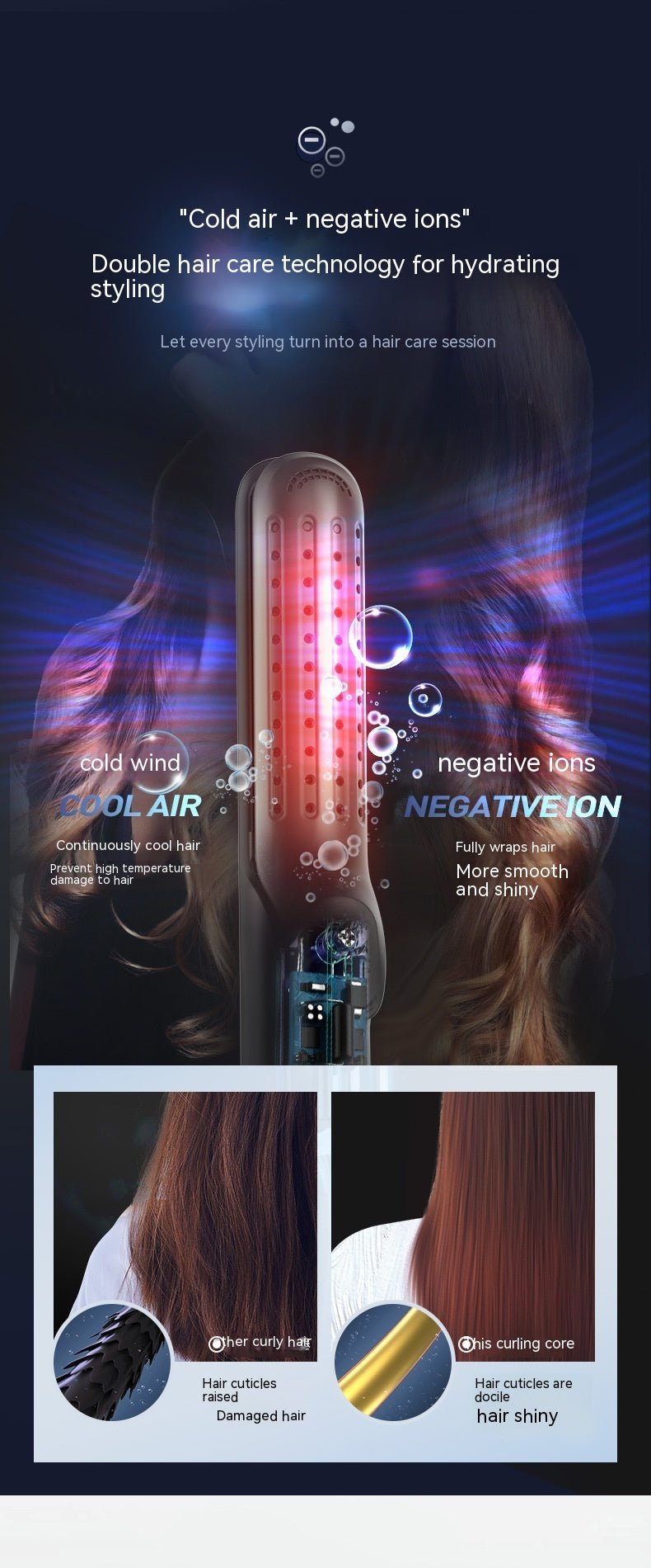 Cold Air Straight Hair Clip