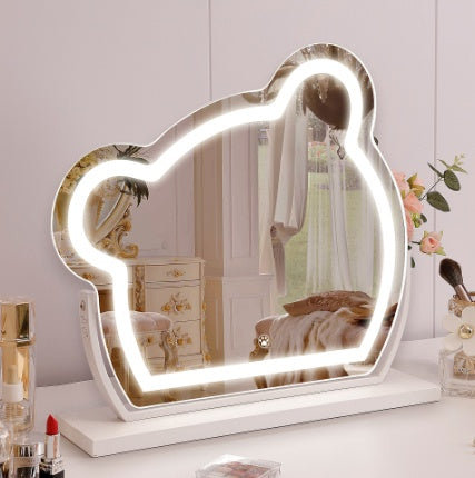 Bear LED Vanity Makeup Mirror with Light Strip Touch Sensor Color Adjustable