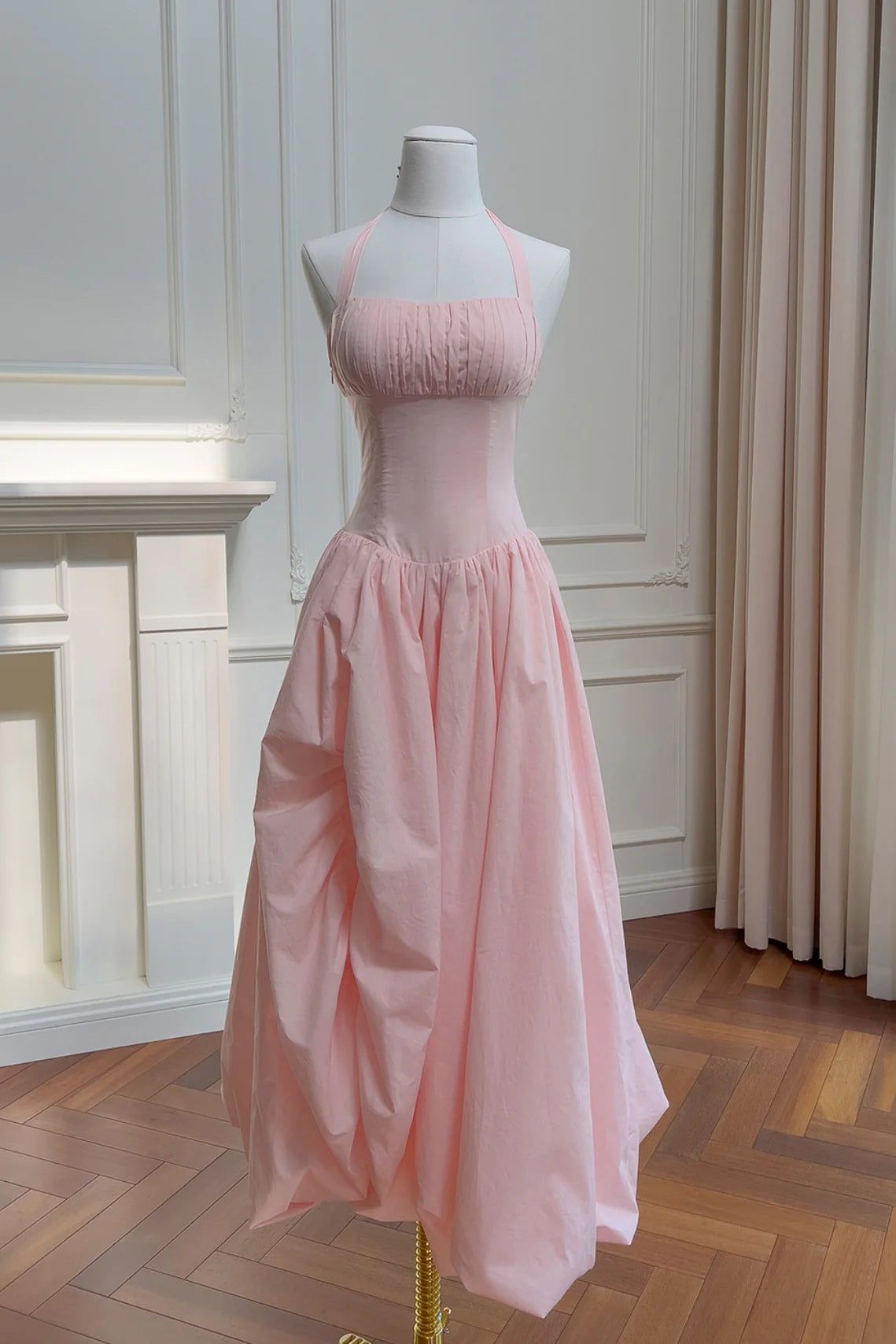 Backless Sleeveless Waist Slit French Dress