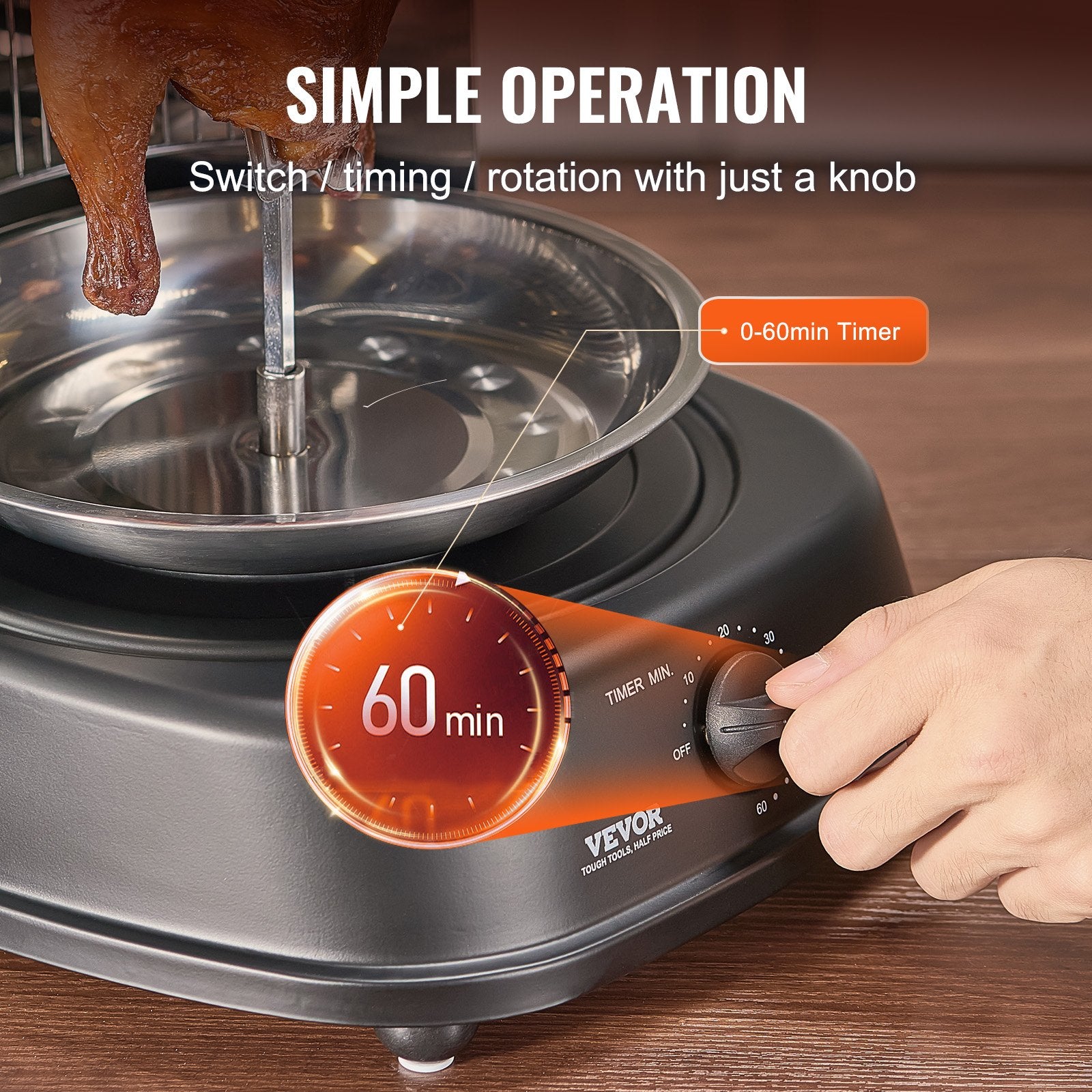 Stainless Steel Shawarma Grill Machine Vertical Gyro Rotisserie Doner