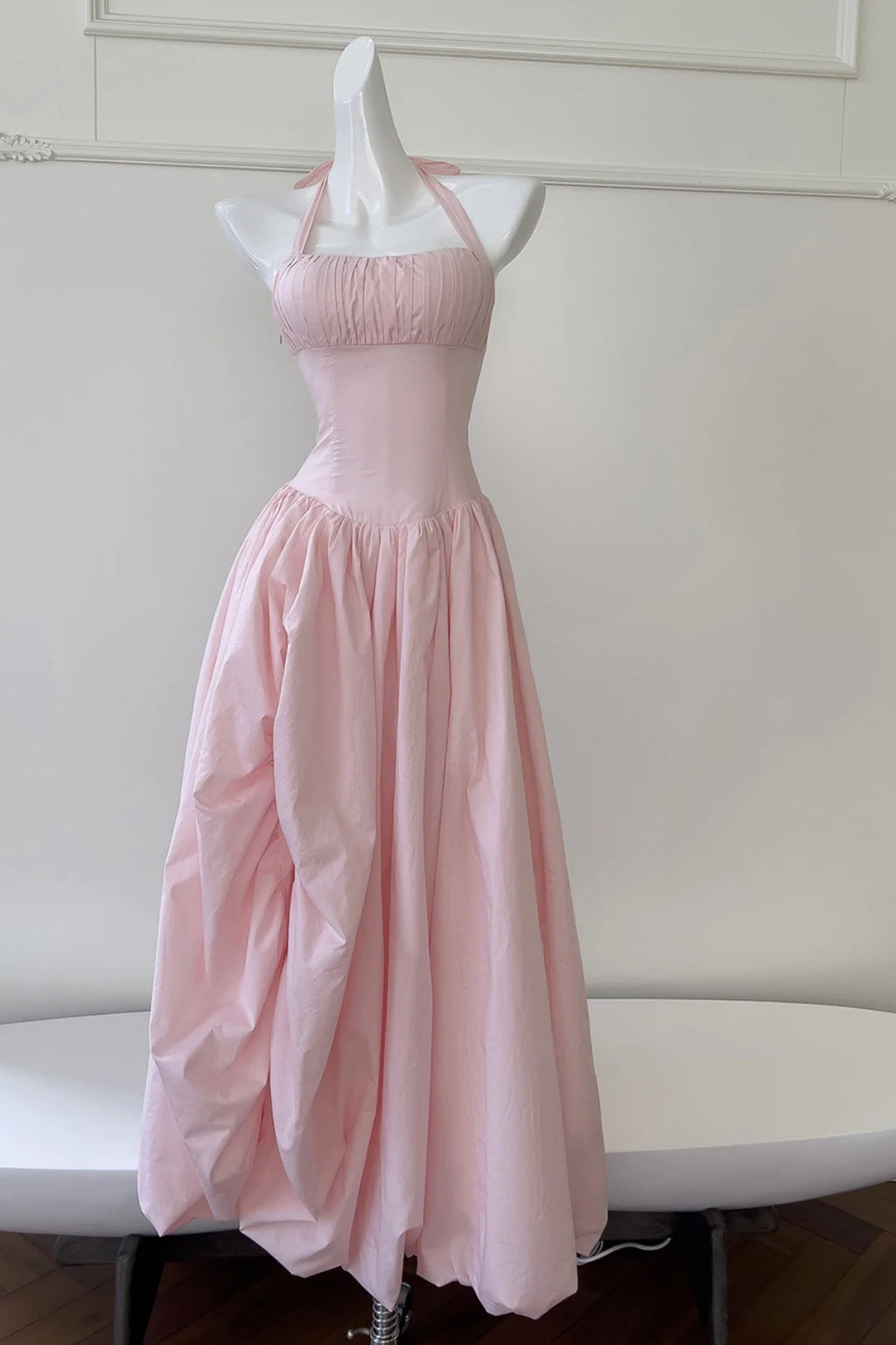 Backless Sleeveless Waist Slit French Dress