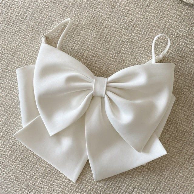 Bow-Knot Vest Solid Color Suspenders For Outer Wear