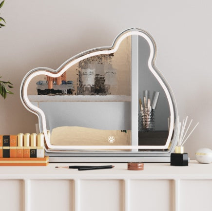 Bear LED Vanity Makeup Mirror with Light Strip Touch Sensor Color Adjustable