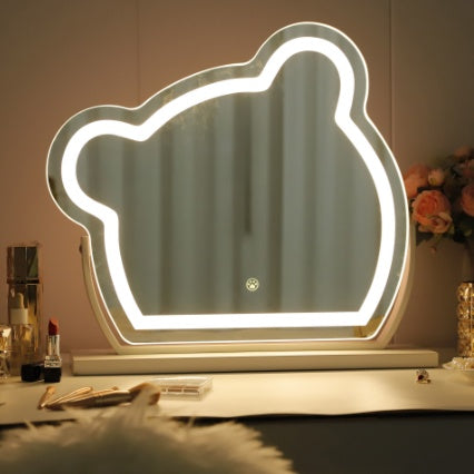 Bear LED Vanity Makeup Mirror with Light Strip Touch Sensor Color Adjustable