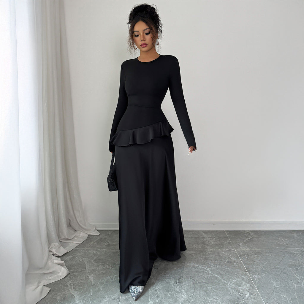 European And American Elegant Advanced Long Sleeve Lace