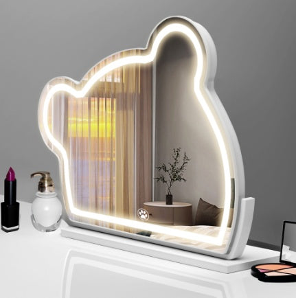 Bear LED Vanity Makeup Mirror with Light Strip Touch Sensor Color Adjustable