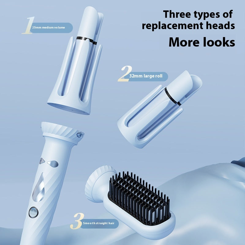 32ᴍᴍ ᴛʜʀᴇᴇ-ɪɴ-ᴏɴᴇ ꜰᴏʀ ᴄᴜʀʟɪɴɢ ᴏʀ ꜱᴛʀᴀɪɢʜᴛᴇɴɪɴɢ ᴀᴜᴛᴏᴍᴀᴛɪᴄ ʜᴀɪʀ ᴄᴜʀʟᴇʀ